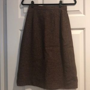 High waist tweed skirt